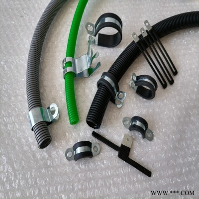 福萊通FLT-R19*2 R型電纜管路系統線夾 R型304不銹鋼帶橡膠線卡 單管夾片加工