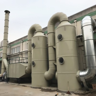 **PP噴淋塔 酸堿廢氣處理設備洗滌塔 工業印染車間廢氣處理PP噴淋塔 定制加工