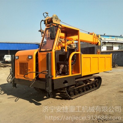 安捷果樹運(yùn)輸履帶隨車吊運(yùn)輸車 小型橡膠履帶拖棺吊運(yùn)輸車熱銷廠