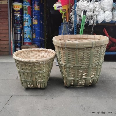 優(yōu)質(zhì)大號(hào)竹籮筐批發(fā)  純手工全青皮竹籮篼 家用糧食專用 自產(chǎn)自銷 容量大