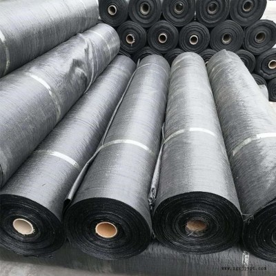 廠家批發 黑色園藝防草布 PP編織防草布 抗老化大棚防草地布