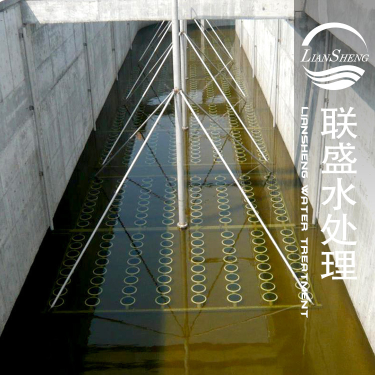 盤式曝氣器安裝現場圖