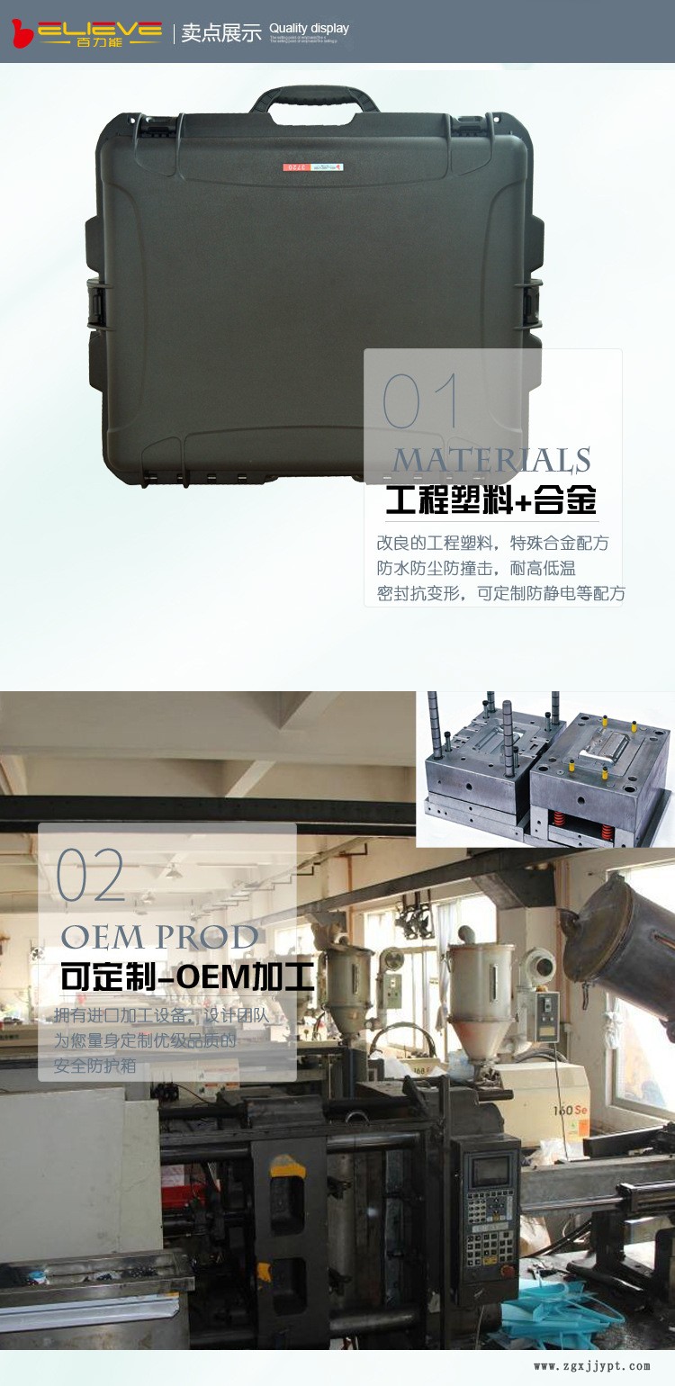 百力能3720海綿箱三防儀器設備保護防護箱儀器儀表攝影器材箱批發(fā)示例圖3