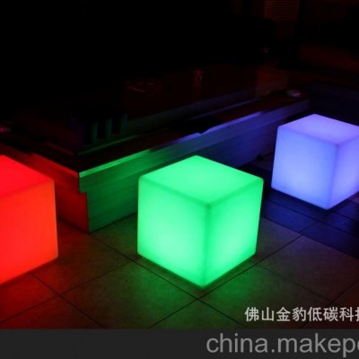 LED發光方凳 發光方形凳子 七彩變色發光立方體 發光方塊廠家