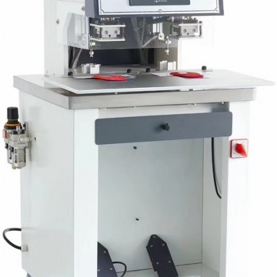 優利YL-8875 雙頭雙工位燙標機鞋舌布料TPU壓標機標簽轉印機貼標機