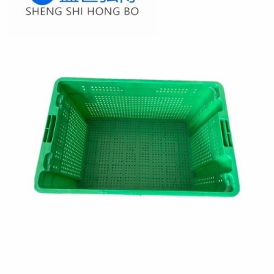藍(lán)色塑料周轉(zhuǎn)箱 水果轉(zhuǎn)運筐 儲物筐 盛世弘博加工定制