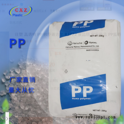 注塑 高透明 PP 韓華道達爾 RJ772 食品級 家庭用品 PP原料