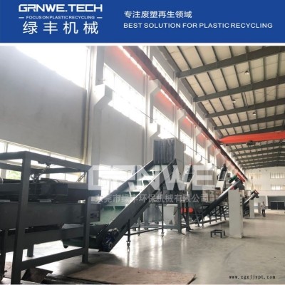 白色密封方桶處置利用設備 化工塑料桶撕碎清洗加工回收生產線